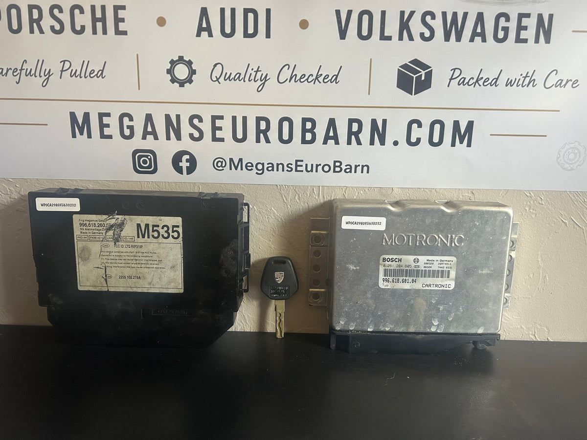 1999 Porsche 986 Boxster DME, ECU, and Key